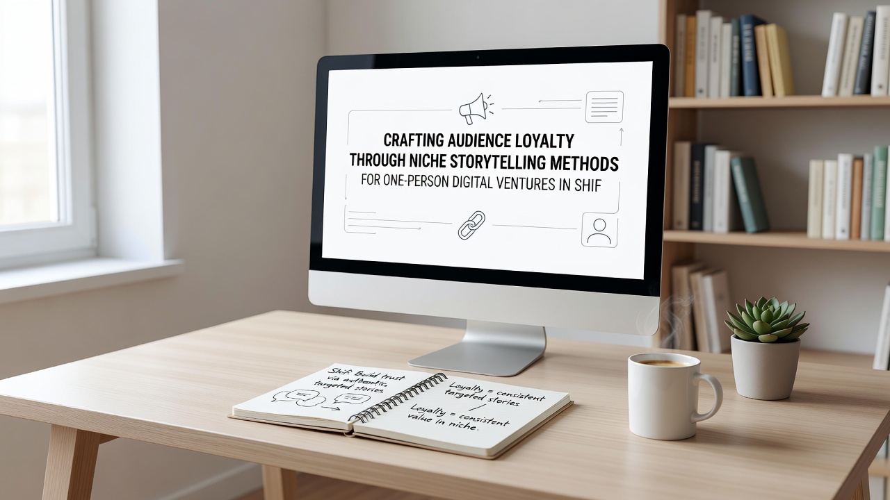 Close-up of handwritten story notes and digital planning tools used by an independent content creator